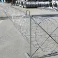 Razor wire mobile security barrier